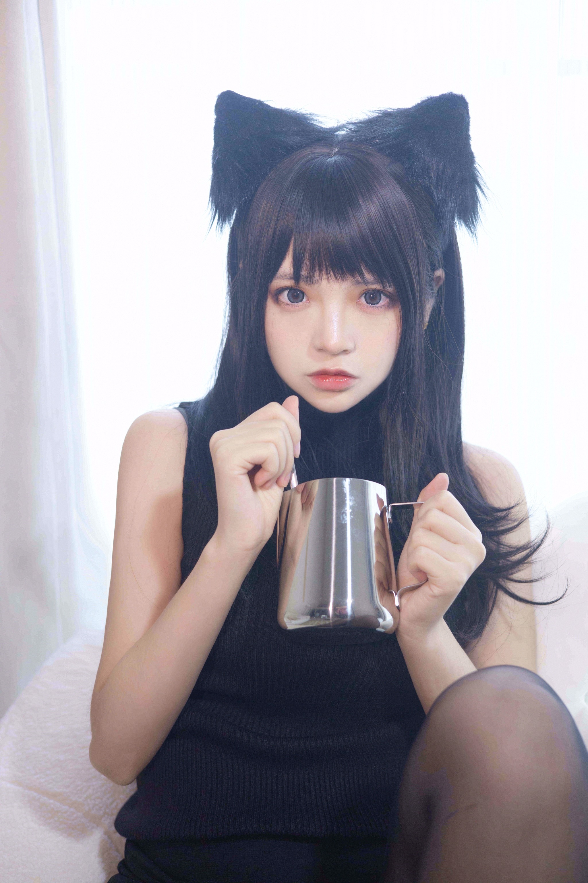 图片[1]-疯猫ss – NO.114 黑毛衣少女 [80P]-XikXak